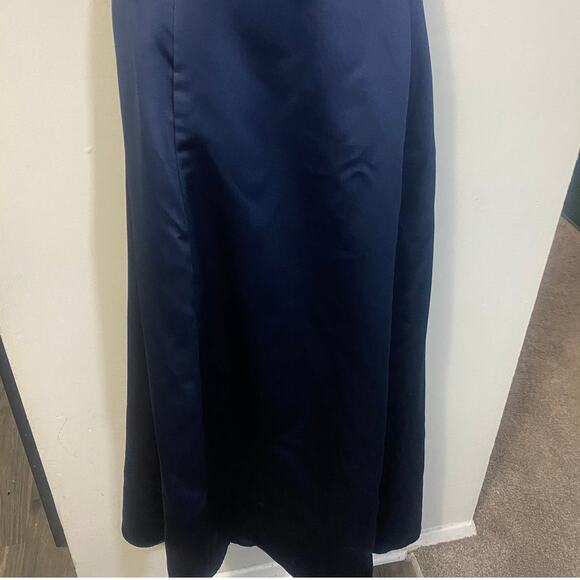Jessica McClintock Gunne Sax Vintage Midnight Blue Strapless Prom Dress Gown 12 - Picture 3 of 12